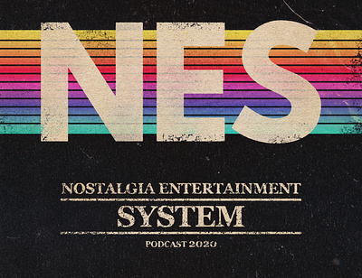 Nostalgia Entertainment System (Podcast) branding logo