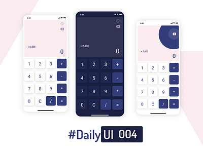 Calculator UI Design app design flat minimal ui ux