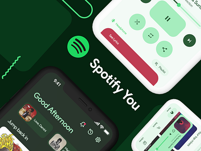 Spotify You app design google graphic design illustration material you spotify ui