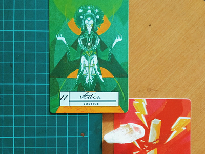 Justice - Adia colorful design illustration tarot tarot card tarot deck typography