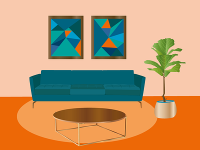 More Cosyness adobe card art colorful design design art furniture design home decor home design illustration illustrator interior design plant illustration vector vector artwork warmcolors