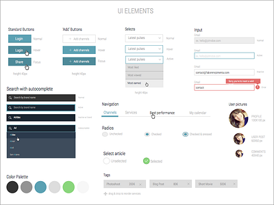 UI Elements — work in progress