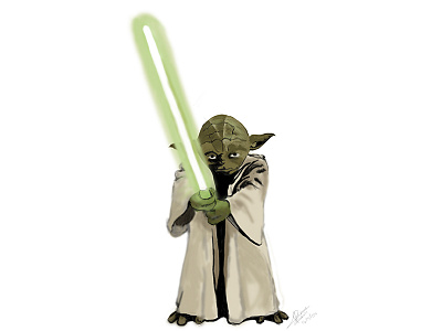 May the Force be with you bamboo force green illustration star wacom wars yoda