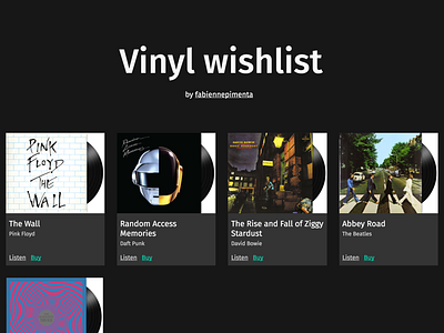 Vinyl wishlist