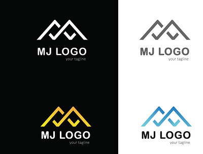 MJ logo app design flat graphic design icon illustration illustrator logo minimal typography vector