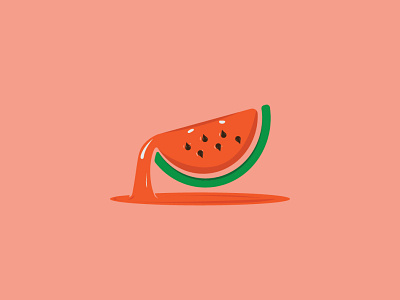 watermelon branding design flat graphic design icon illustration illustrator logo minimal