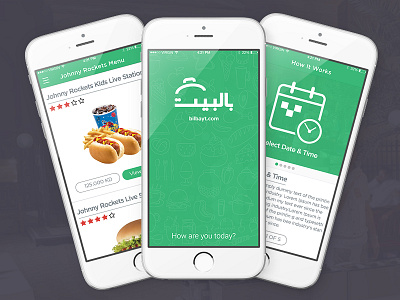 Billbayt ios App android cart color flat food iphone metro mobile order shopping ui ux