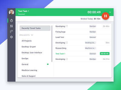 Time Tracking App - Time Doctor 2 android app dashboard ios mobile app staff.com tasks time time doctor timer tracker app ui ui ux designer ux website wireframes