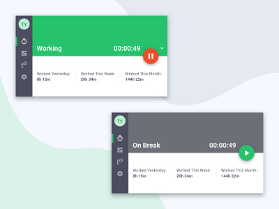 Time Tracking App - No Task Version - Time Doctor 2 android app dashboard ios mobile app staff.com tasks time time doctor timer tracker app ui ui ux designer ux website wireframe