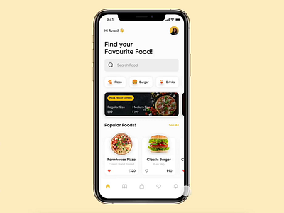 Food Delivery App burger clean ui delivery delivery app drinks eat food food and drink food app food delivery food order pizza recipe app restaurant restaurant app swiggy ui uiux zomato