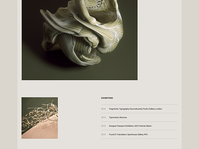 Ari Weinkle Concept 3d beige black concept design landing page layout minimal ui web design