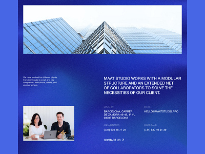 Maat Studio Concept about blue clean concept design landing page layout minimal texture ui web design