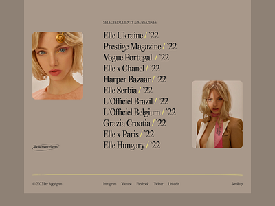 Per Appelgren Concept beige black clean concept design landing page layout minimal typography ui web design