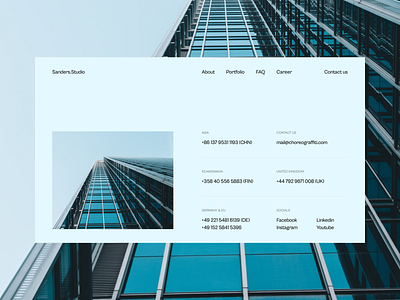 Light Blue Contact Page blue contact contact page design layout light blue minimal ui ux web design