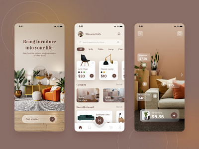 Furniture Mobile Apps branding chair design furniture furniture app furniture mobile furniture mobile app furniture mobile apps graphic design illustration interior interior apps interior mobile interior mobile app lamp table ui ui design ux ux design