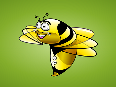 Dribbble 800 X 600 Bee Character Illustration bee character icon illustration vector