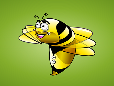 Dribbble 800 X 600   Bee Character Illustration