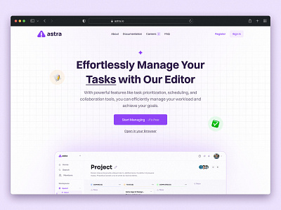 Task Manager - Landing Page