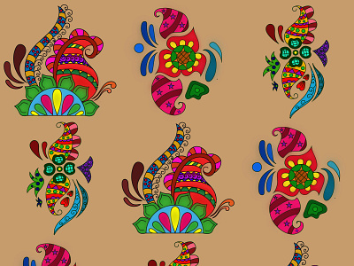 Indian Motifs illustration illustrator indian motifs traditional art