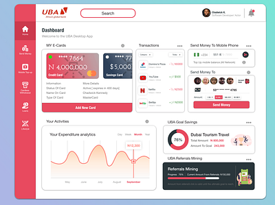 UBA Web App( UI Design)