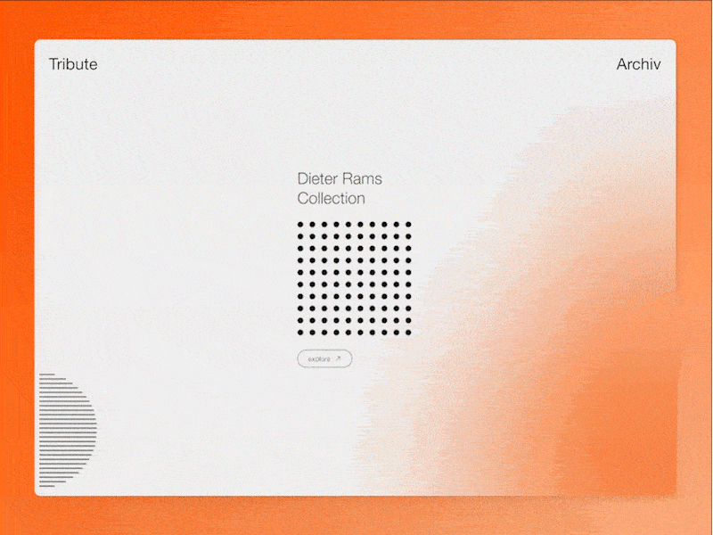 Tribute Archiv - Works of best designers. bauhaus design designers dieter rams figma graphic design interface landing page product design prototype typography ui ux website
