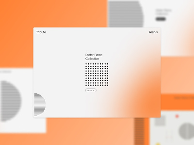 Tribute Archiv - Works of the best designers. bauhaus dieter rams figma interface landing page product product design typography ui user experience ux web design website