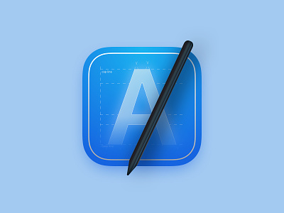 App Icon for a TypeDesigner. app apple design figma graphic design icon illustration mac macos product sketch type typography ui
