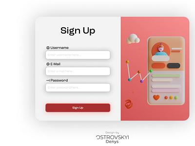 Sign Up | #DailyUI #001 dailyui design register sign up ui web design