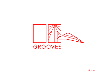 26 GROOVES dailylogo dailylogochallenge design grooves illustration logo paperairplane paperplane vector