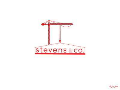 45 stevens & co. buildingcrane construction company construction crane crane dailylogo design illustration logo logodesign stevens stevensandco vector