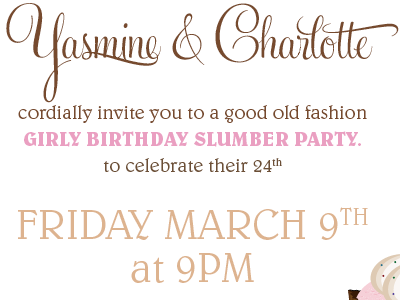 Birthday invitation birthday cupcake girly invite party