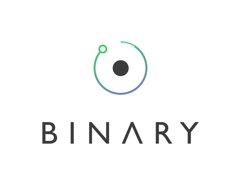 Binary Logo - Animation animation binary circle dot gif gradient gravity logo orbit planet