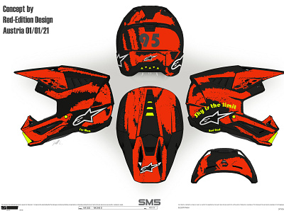 Alpinstars helmet contest #1 alpinestars branding design illustration red edition red edition