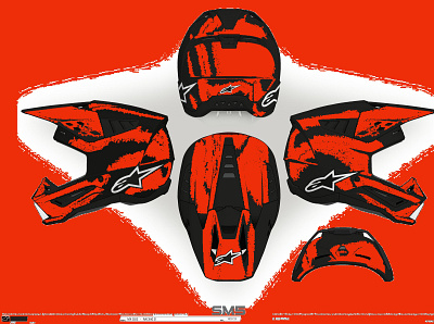 Alpinstars helmet contest colourful #1 alpinestars branding design illustration red edition sketchbook