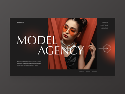 Model agency web-design beauty concept design figma model ui ux web website веб веб-дизайн дизайн