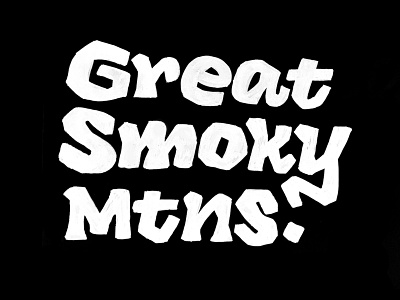 Great Smoky Mtns — typecooker inverse lettering lettering artist logo sketch type design typecooker