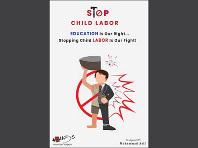 STOP CHILD LABOR. art design illustrator vector graphics