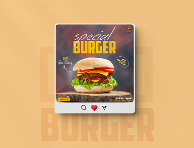 Burger Post Design efaysal