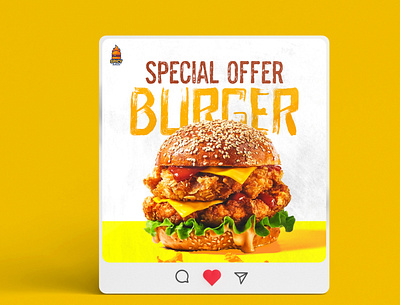 Burger Social Media Post animation branding efaysal food banner graphic design motion graphics web banner