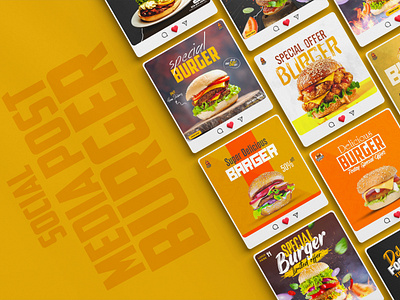 Special Burger Food Social Media Post Design