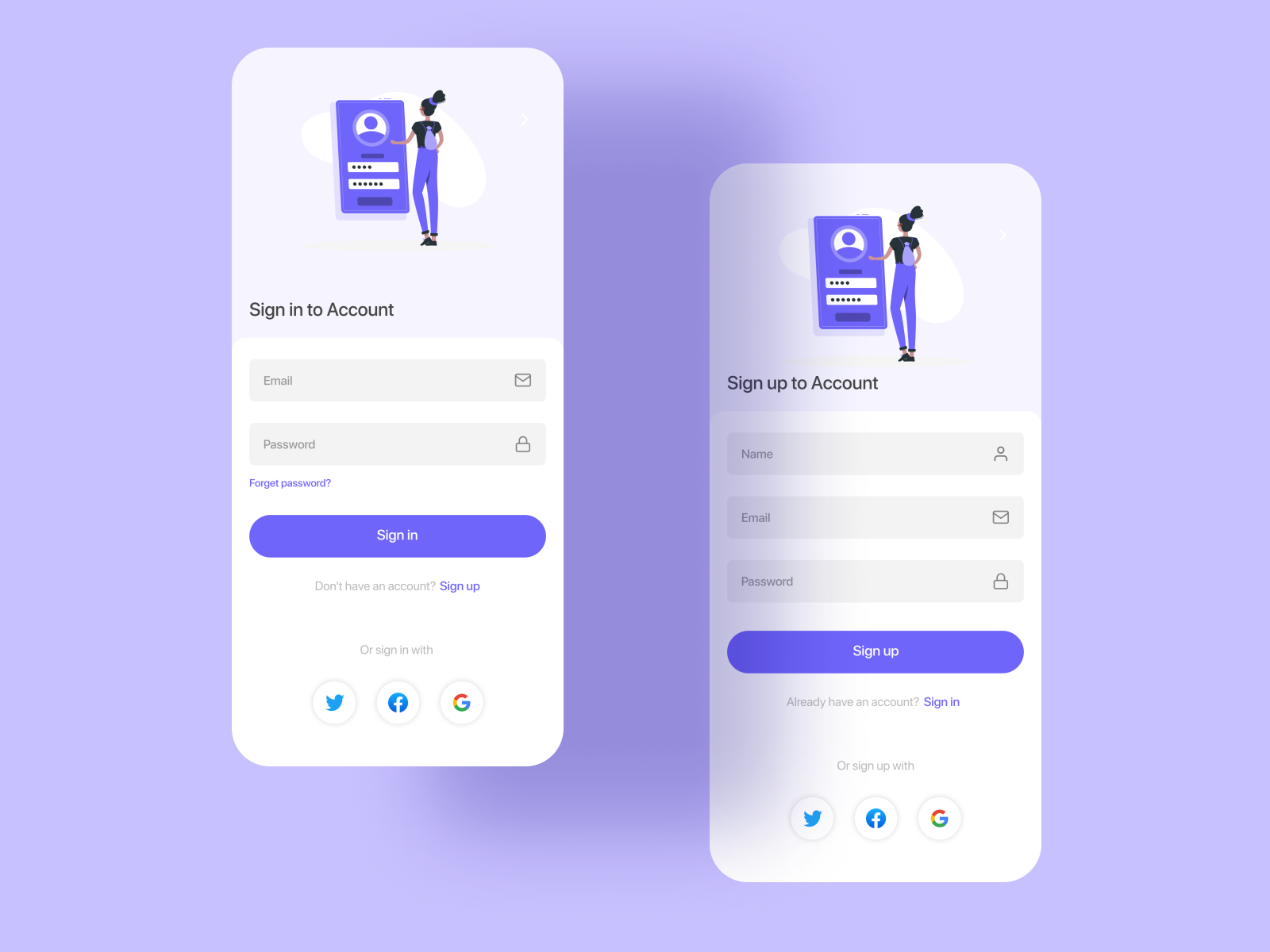 Sign in & sign up UI Design by Shahriar_uiux on Dribbble