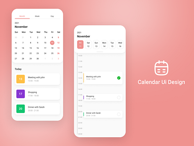 Calendar Ui Design by Shahriar_uiux on Dribbble