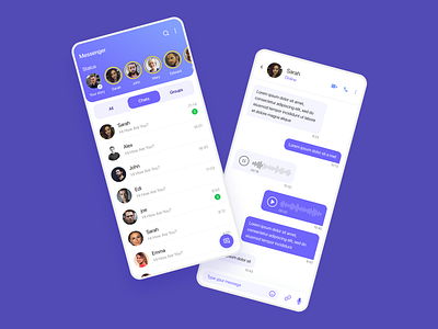 Messenger App UI Design app appk application messenger mobile ui ux