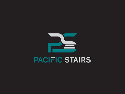 PACIFIC STAIRS brand branding creative design fiverr fiverr design fiverr.com fiverrgigs graphic design illustrator logo manufacturing and supply stairs logo unique ux