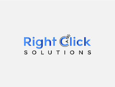 Right Click Solutions app development brand branding design fiverr fiverr design fiverr.com fiverrgigs graphic design illustrator logo minimal tech logo unique ux