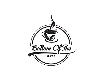 Bottom Of The GATE branding cafe coffee coffeeshop design drink fiverr fiverr design fiverr.com fiverrgigs graphic deisgn logo symbol