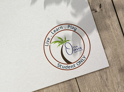 the Oasis Apartments branding calm design graphic design hot illustration live learn play logo oasis oasis apartments logo palms palmtree ui vector