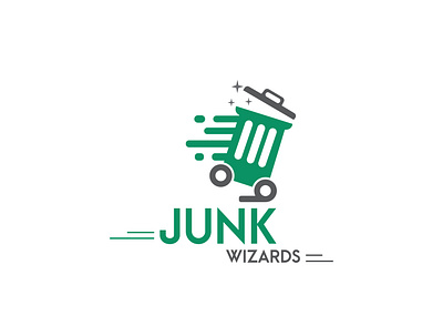 JUNK WIZARDS branding design fiverr fiverr design fiverr.com fiverrgigs garbage junk logo trash trashcan unique