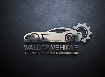 WALLOP VEHICLE REPAIRS accident damage repairs body repairs branding illustration logo design repairs services ui unique welding