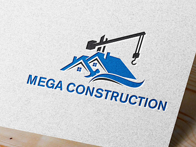 MEGA CONSTRUCTION architecture branding constructional logo fiverr design fiverr.com fiverrgigs graphic design illustration logo design minimalist ui unique